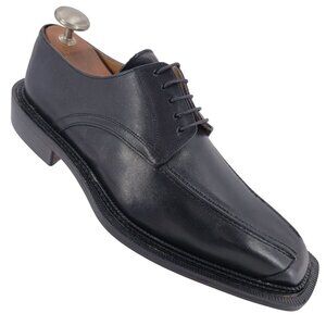 New Italian Barley Shoemakers Men's Size 11 44 Black Leather Dress Shoes Oxfords
